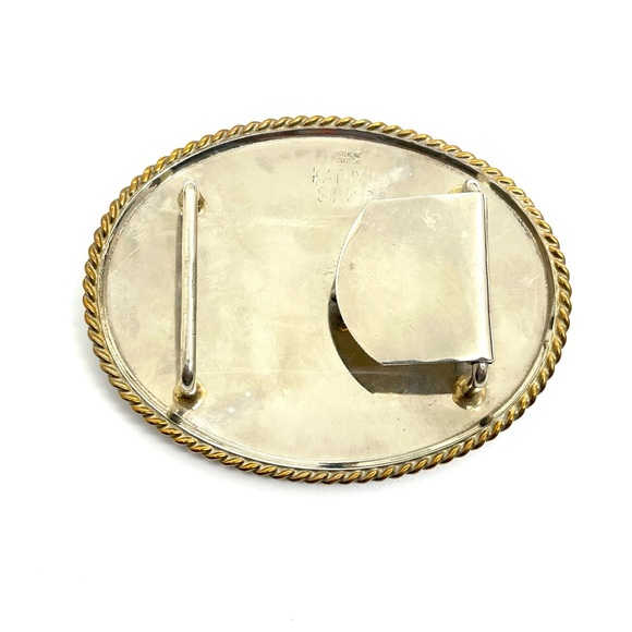 Kathy’s Championship Sterling Overlay Error Belt Buckle - Picture 3 of 7